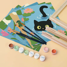 Carica l'immagine nel visualizzatore di Gallery, Mini Set Dipingere con i numeri 15x20cm (6 pezzi) - Vita nello Stagno