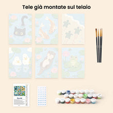 Carica l'immagine nel visualizzatore di Gallery, Mini Set Dipingere con i numeri 15x20cm (6 pezzi) - Vita nello Stagno