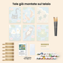 Carica l'immagine nel visualizzatore di Gallery, Mini Set Dipingere con i numeri 15x20cm (6 pezzi) - Vita nello Stagno