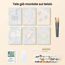 Carica l'immagine nel visualizzatore di Gallery, Mini Set Dipingere con i numeri 15x20cm (6 pezzi) - Vita nello Stagno