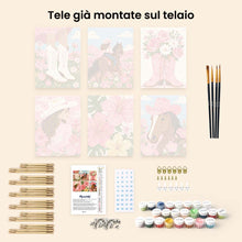 Carica l'immagine nel visualizzatore di Gallery, Mini Set Dipingere con i numeri 15x20cm (6 pezzi) - Cowgirl Rosa