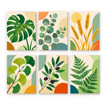 Carica l'immagine nel visualizzatore di Gallery, Mini Set Dipingere con i numeri 15x20cm (6 pezzi) - Illustrazioni Botaniche Figured'Art