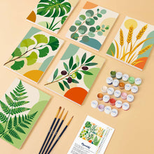 Carica l'immagine nel visualizzatore di Gallery, Mini Set Dipingere con i numeri 15x20cm (6 pezzi) - Illustrazioni Botaniche