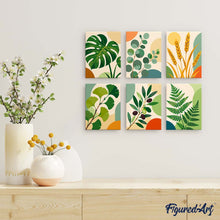 Carica l'immagine nel visualizzatore di Gallery, Mini Set Dipingere con i numeri 15x20cm (6 pezzi) - Illustrazioni Botaniche