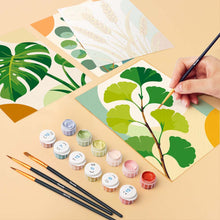Carica l'immagine nel visualizzatore di Gallery, Mini Set Dipingere con i numeri 15x20cm (6 pezzi) - Illustrazioni Botaniche
