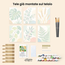 Carica l'immagine nel visualizzatore di Gallery, Mini Set Dipingere con i numeri 15x20cm (6 pezzi) - Illustrazioni Botaniche