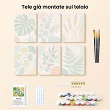 Carica l'immagine nel visualizzatore di Gallery, Mini Set Dipingere con i numeri 15x20cm (6 pezzi) - Illustrazioni Botaniche