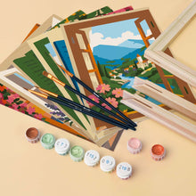 Carica l'immagine nel visualizzatore di Gallery, Mini Set Dipingere con i numeri 15x20cm (6 pezzi) - Vedute dalla Finestra