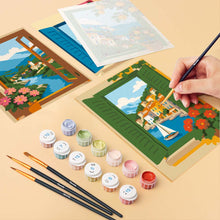 Carica l'immagine nel visualizzatore di Gallery, Mini Set Dipingere con i numeri 15x20cm (6 pezzi) - Vedute dalla Finestra