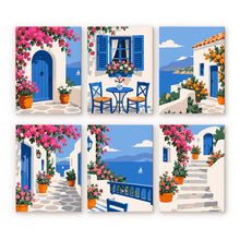 Carica l'immagine nel visualizzatore di Gallery, Mini Set Dipingere con i numeri 15x20cm (6 pezzi) - Fascino Greco Figured'Art
