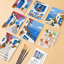 Carica l'immagine nel visualizzatore di Gallery, Mini Set Dipingere con i numeri 15x20cm (6 pezzi) - Fascino Greco