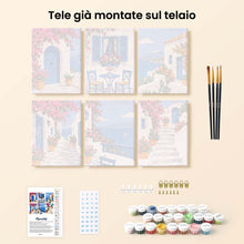 Carica l'immagine nel visualizzatore di Gallery, Mini Set Dipingere con i numeri 15x20cm (6 pezzi) - Fascino Greco