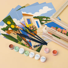Carica l'immagine nel visualizzatore di Gallery, Mini Set Dipingere con i numeri 15x20cm (6 pezzi) - Vedute Mediterranee