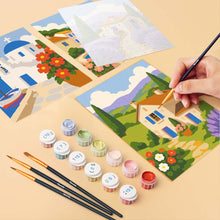 Carica l'immagine nel visualizzatore di Gallery, Mini Set Dipingere con i numeri 15x20cm (6 pezzi) - Vedute Mediterranee