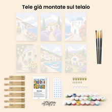 Carica l'immagine nel visualizzatore di Gallery, Mini Set Dipingere con i numeri 15x20cm (6 pezzi) - Vedute Mediterranee