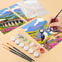 Carica l'immagine nel visualizzatore di Gallery, Mini Set Dipingere con i numeri 15x20cm (6 pezzi) - Classici viaggi in Scozia