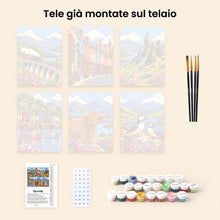 Carica l'immagine nel visualizzatore di Gallery, Mini Set Dipingere con i numeri 15x20cm (6 pezzi) - Classici viaggi in Scozia