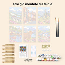 Carica l'immagine nel visualizzatore di Gallery, Mini Set Dipingere con i numeri 15x20cm (6 pezzi) - Classici viaggi in Scozia