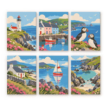 Carica l'immagine nel visualizzatore di Gallery, Mini Set Dipingere con i numeri 15x20cm (6 pezzi) - Costa Scozzese Figured'Art