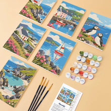 Carica l'immagine nel visualizzatore di Gallery, Mini Set Dipingere con i numeri 15x20cm (6 pezzi) - Costa Scozzese
