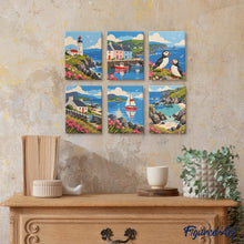 Carica l'immagine nel visualizzatore di Gallery, Mini Set Dipingere con i numeri 15x20cm (6 pezzi) - Costa Scozzese