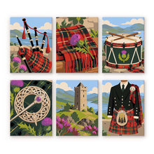 Carica l'immagine nel visualizzatore di Gallery, Mini Set Dipingere con i numeri 15x20cm (6 pezzi) - Patrimonio Scozzese Figured'Art