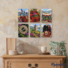 Carica l'immagine nel visualizzatore di Gallery, Mini Set Dipingere con i numeri 15x20cm (6 pezzi) - Patrimonio Scozzese