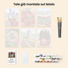 Carica l'immagine nel visualizzatore di Gallery, Mini Set Dipingere con i numeri 15x20cm (6 pezzi) - Patrimonio Scozzese