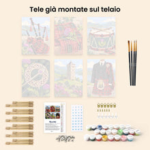 Carica l'immagine nel visualizzatore di Gallery, Mini Set Dipingere con i numeri 15x20cm (6 pezzi) - Patrimonio Scozzese