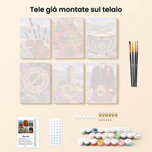 Carica l'immagine nel visualizzatore di Gallery, Mini Set Dipingere con i numeri 15x20cm (6 pezzi) - Patrimonio Scozzese