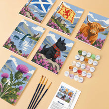 Carica l'immagine nel visualizzatore di Gallery, Mini Set Dipingere con i numeri 15x20cm (6 pezzi) - Collezione di Icone Scozzesi