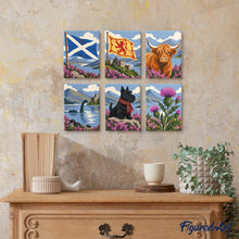 Carica l'immagine nel visualizzatore di Gallery, Mini Set Dipingere con i numeri 15x20cm (6 pezzi) - Collezione di Icone Scozzesi