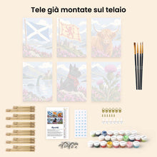 Carica l'immagine nel visualizzatore di Gallery, Mini Set Dipingere con i numeri 15x20cm (6 pezzi) - Collezione di Icone Scozzesi