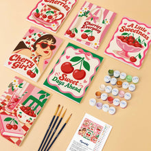 Carica l'immagine nel visualizzatore di Gallery, Mini Set Dipingere con i numeri 15x20cm (6 pezzi) - Dolce Vita e Ciliegie
