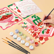 Carica l'immagine nel visualizzatore di Gallery, Mini Set Dipingere con i numeri 15x20cm (6 pezzi) - Dolce Vita e Ciliegie