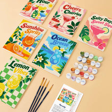 Carica l'immagine nel visualizzatore di Gallery, Mini Set Dipingere con i numeri 15x20cm (6 pezzi) - Sorsi d’Estate