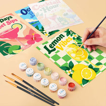 Carica l'immagine nel visualizzatore di Gallery, Mini Set Dipingere con i numeri 15x20cm (6 pezzi) - Sorsi d’Estate
