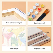Carica l'immagine nel visualizzatore di Gallery, Mini Set Dipingere con i numeri 15x20cm (6 pezzi) - Sorsi d’Estate