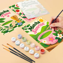 Carica l'immagine nel visualizzatore di Gallery, Mini Set Dipingere con i numeri 15x20cm (6 pezzi) - L’Ora del Matcha