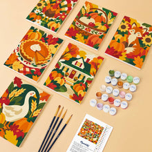 Carica l'immagine nel visualizzatore di Gallery, Mini Set Dipingere con i numeri 15x20cm (6 pezzi) - Arte del Ringraziamento