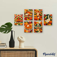 Carica l'immagine nel visualizzatore di Gallery, Mini Set Dipingere con i numeri 15x20cm (6 pezzi) - Arte del Ringraziamento