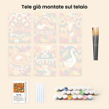 Carica l'immagine nel visualizzatore di Gallery, Mini Set Dipingere con i numeri 15x20cm (6 pezzi) - Arte del Ringraziamento