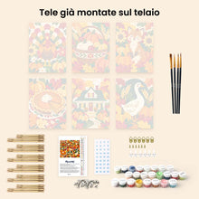 Carica l'immagine nel visualizzatore di Gallery, Mini Set Dipingere con i numeri 15x20cm (6 pezzi) - Arte del Ringraziamento