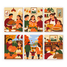 Carica l'immagine nel visualizzatore di Gallery, Mini Set Dipingere con i numeri 15x20cm (6 pezzi) - Ringraziamento Accogliente Figured'Art