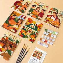 Carica l'immagine nel visualizzatore di Gallery, Mini Set Dipingere con i numeri 15x20cm (6 pezzi) - Ringraziamento Accogliente