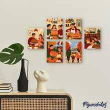 Carica l'immagine nel visualizzatore di Gallery, Mini Set Dipingere con i numeri 15x20cm (6 pezzi) - Ringraziamento Accogliente
