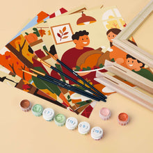 Carica l'immagine nel visualizzatore di Gallery, Mini Set Dipingere con i numeri 15x20cm (6 pezzi) - Ringraziamento Accogliente