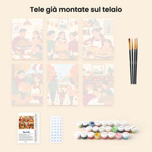 Carica l'immagine nel visualizzatore di Gallery, Mini Set Dipingere con i numeri 15x20cm (6 pezzi) - Ringraziamento Accogliente