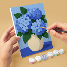 Carica l'immagine nel visualizzatore di Gallery, Mini Set Dipingere con i numeri 15x20cm (6 pezzi) - Fiori Selvatici Blu