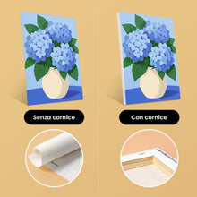 Carica l'immagine nel visualizzatore di Gallery, Mini Set Dipingere con i numeri 15x20cm (6 pezzi) - Fiori Selvatici Blu